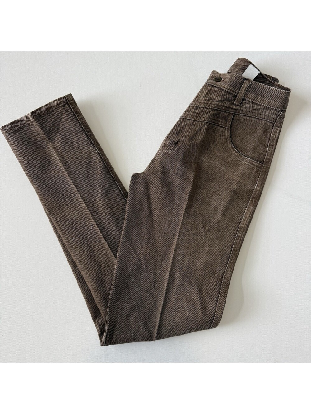 Vintage Rocky Mountain Wash Brown High Rise Western Jeans Womens 27/5